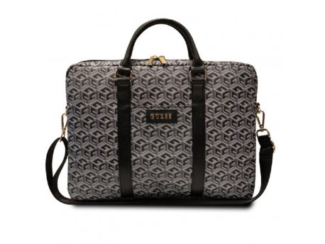 Guess Torba za laptop od 16'' GCUBE STRIPES BLACK