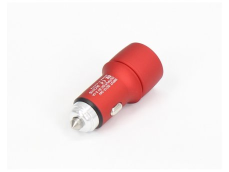 E-GREEN Punjač za auto 2xUSB port 5V 3.1A crveni