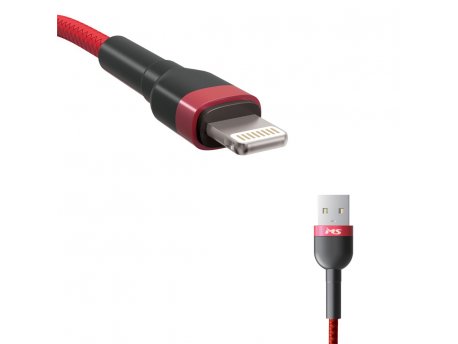 MS (1254169) kabl USB tip A 2.0 (muški) na Lightning (iPhone) 2m crveni