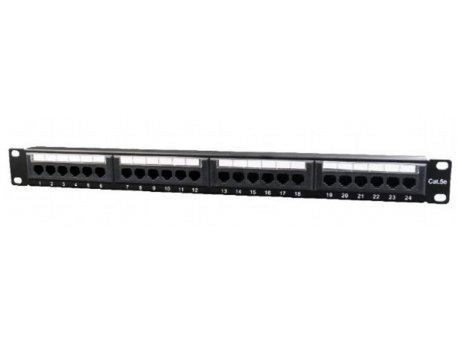 GEMBIRD (NPP-C524CM-001) 24 porta patch panel sa zadnjim upravljanjem kablovima Cat5e