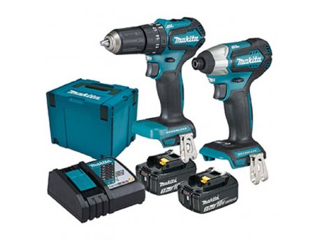 MAKITA LXT set - akumulatorska udarna bušilica-odvijač DHP483Z +DTD155Z DLX2221JX2