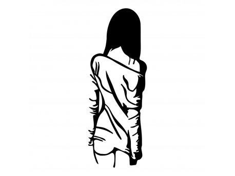 WALLXPERT Zidna dekoracija Woman With Loose Dress
