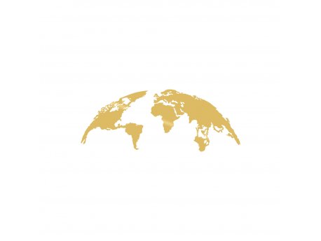 WALLXPERT Zidna dekoracija World Map Small Gold