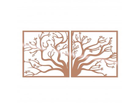 WALLXPERT Zidna dekoracija Tree2 Copper