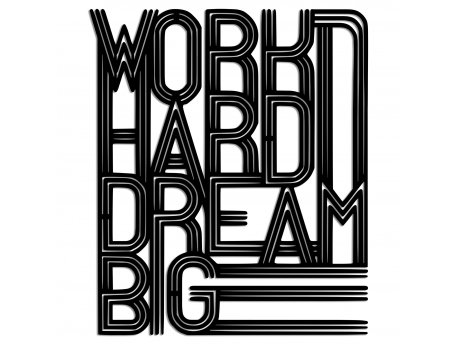 WALLXPERT Zidna dekoracija Work Hard Dream Big 2