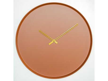 WALLXPERT Dekorativni metalni zidni sat Earthy Metal Wall Clock APS111 Red