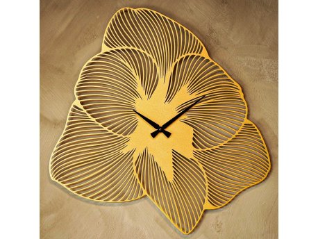 WALLXPERT Dekorativni metalni zidni sat Azalea Metal Wall Clock APS039 70 Red