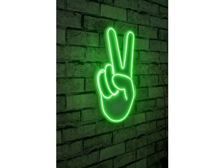 WALLXPERT Dekorativna rasveta Victory Sign Green