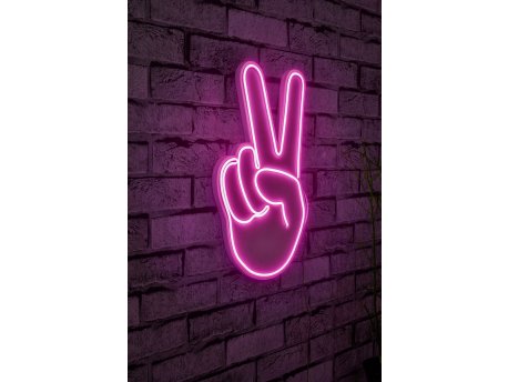 WALLXPERT Dekorativna rasveta Victory Sign Pink