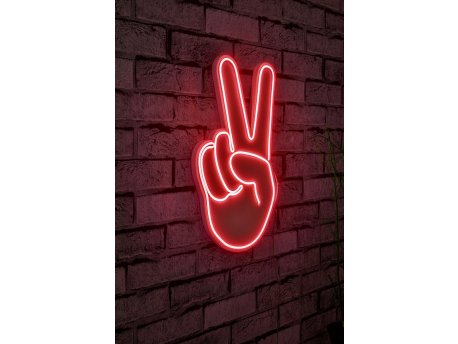 WALLXPERT Dekorativna rasveta Victory Sign Red