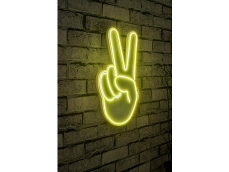 WALLXPERT Dekorativna rasveta Victory Sign Yellow