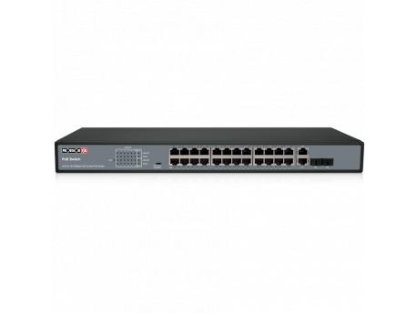 PROVISION POES-24370C+2COMBO 24-portni 10/100 PoE Switch 370W +2 combo porta