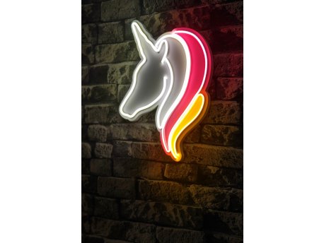 WALLXPERT Dekorativna rasveta Unicorn WhitePinkYellow