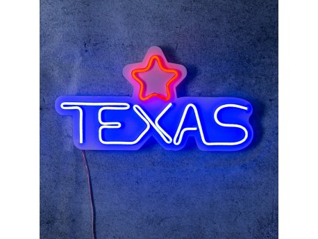 WALLXPERT Dekorativna rasveta Texas Lone Star Red