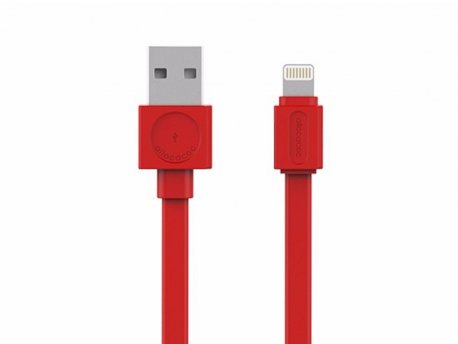 ALLOCACOC (10451RD/LGHTBC) kabl za punjač USB A (muški) na lightning (muški) 1.5m crveni