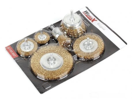 WOMAX Čelična četka za bušilice set 6 komada 0103052