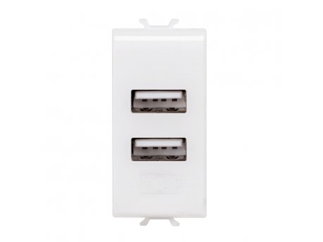 GEWISS Chorus, dvostruko USB napajanje, 1M, belo