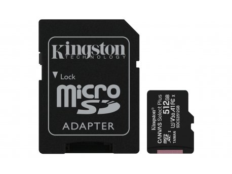 KINGSTON Canvas Select Plus (SDCS2/512GB) memorijska kartica micro SDXC 512GB class 10+adapter