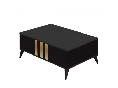 HANAH HOME Sto za dnevnu sobu Gold Anthracite Black