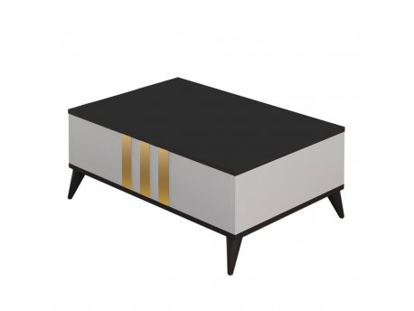 HANAH HOME Sto za dnevnu sobu Gold Anthracite White