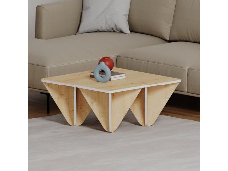 HANAH HOME Sto za dnevnu sobu Diamond Oak White