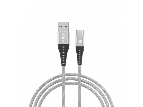 S-LINK SL-STM60L kabl za telefon USB A(muški) na USB C(muški) 1m srebrni