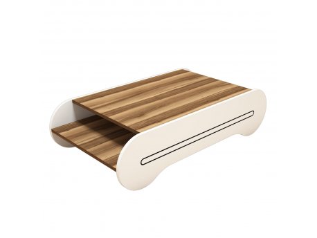 HANAH HOME Sto za dnevnu sobu Cool Walnut White