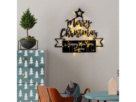 WALLXPERT Zidna dekoracija XMASBLACK 004