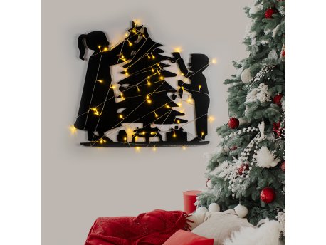 WALLXPERT Zidna dekoracija XMASBLACK 016
