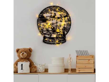 WALLXPERT Zidna dekoracija XMASBLACK 025