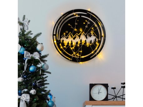 WALLXPERT Zidna dekoracija XMASBLACK 019