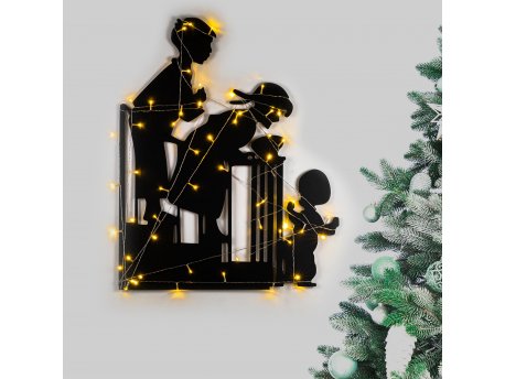 WALLXPERT Zidna dekoracija XMASBLACK 018