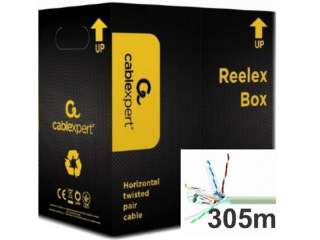 GEMBIRD FPC-6260E-SOL FTP cat.6 Indoor, solid 23AWG, 0.57mm premium CCA kotur pun presek 305m