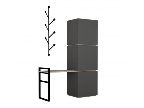 HANAH HOME Cipelarnik Mello Anthracite