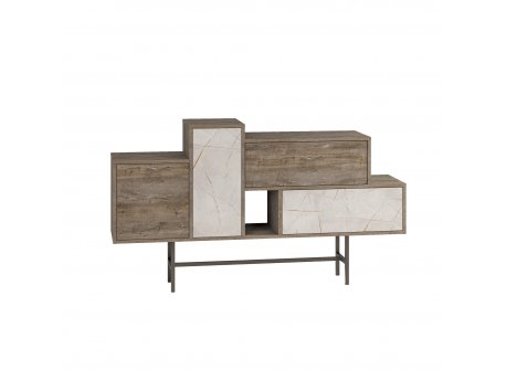 HANAH HOME Komoda Hermes braon/bela