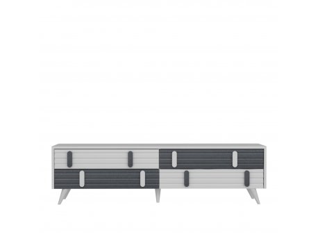 HANAH HOME TV polica Eva Anthracite White (851AVH3074)