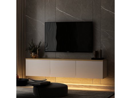 HANAH HOME TV polica Neon White v2 (382NRC1123)