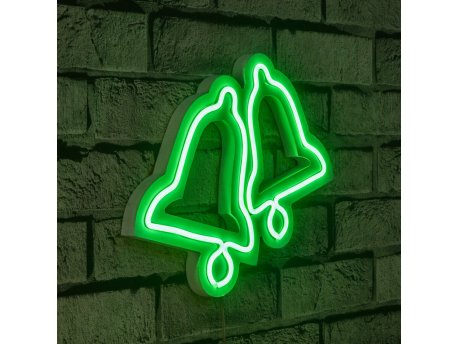 WALLXPERT LED novogodišnja dekoracija BELLS, zelena (395NGR1970)