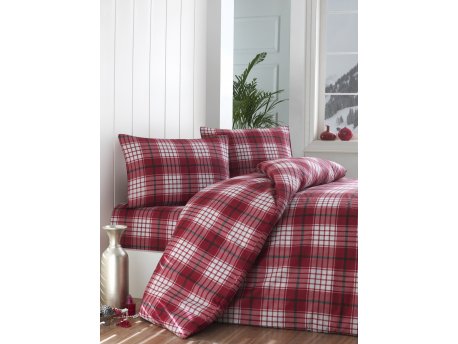 L`ESSENTIEL MAISON Komplet posteljina (160 x 220) Ekose v2 Red