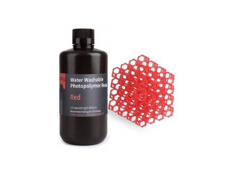 ELEGOO Water Washable Resin 1kg Clear Red