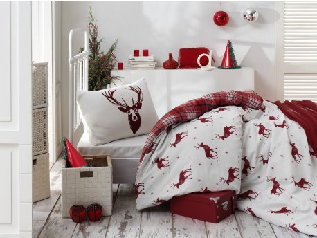 L`ESSENTIEL MAISON Posteljina (140 x 200) Geyik Claret Red