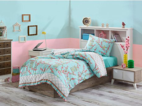 L`ESSENTIEL MAISON Posteljina (135 x 200) Birdcage Turquoise