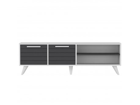 HANAH HOME TV polica Noyan White Anthracite (327ODS1116)