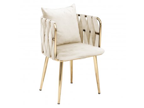 HANAH HOME Fotelja Ivy Gold Cream