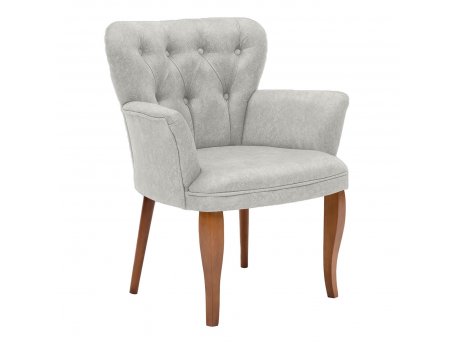 HANAH HOME Fotelja Paris Walnut Wooden Cream