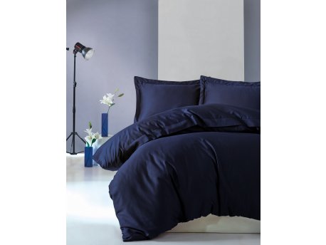 L`ESSENTIEL MAISON Satenska posteljina (240 x 220) Elegant Dark Blue