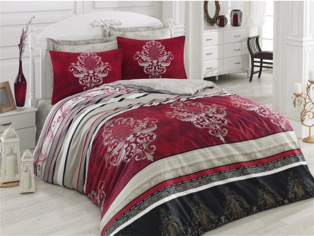 L`ESSENTIEL MAISON Satenska posteljina (200 x 220) Azra Claret Red
