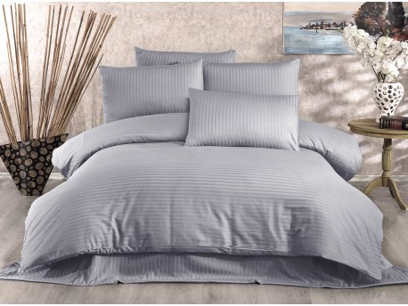 L`ESSENTIEL MAISON Satenska posteljina (140 x 200) Lilyum Grey