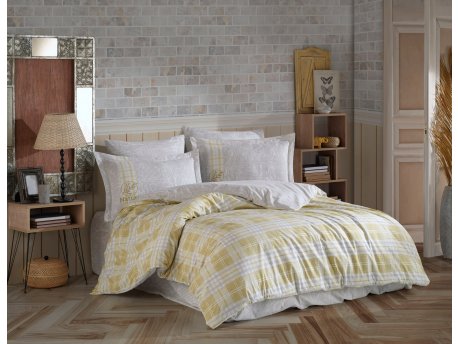 L`ESSENTIEL MAISON Poplin posteljina (160 x 220) Denim Yellow