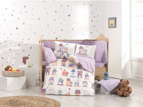 L`ESSENTIEL MAISON Poplin posteljina za bebe Felix Purple